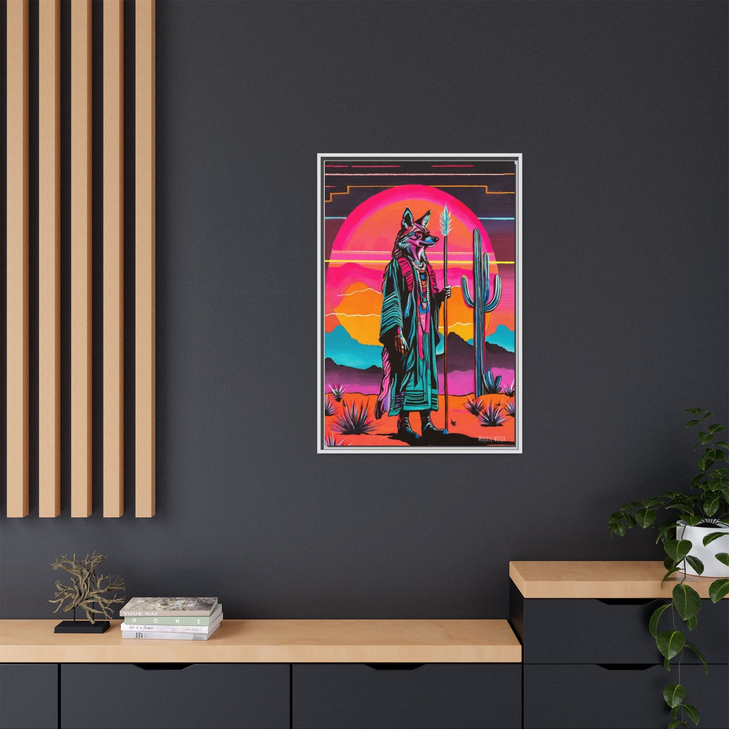 Spiritual Fuckboy #5, Print on Canvas, Black or White Frame
