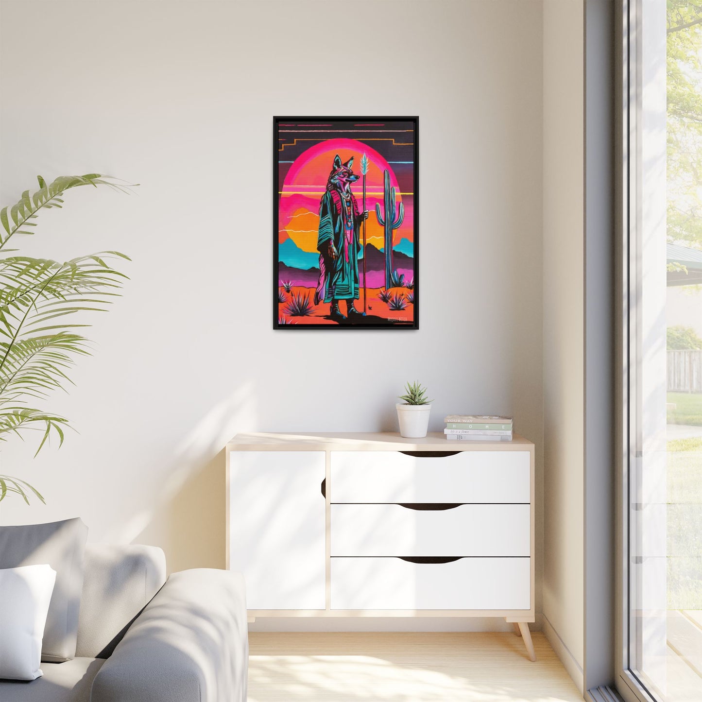 Spiritual Fuckboy #5, Print on Canvas, Black or White Frame