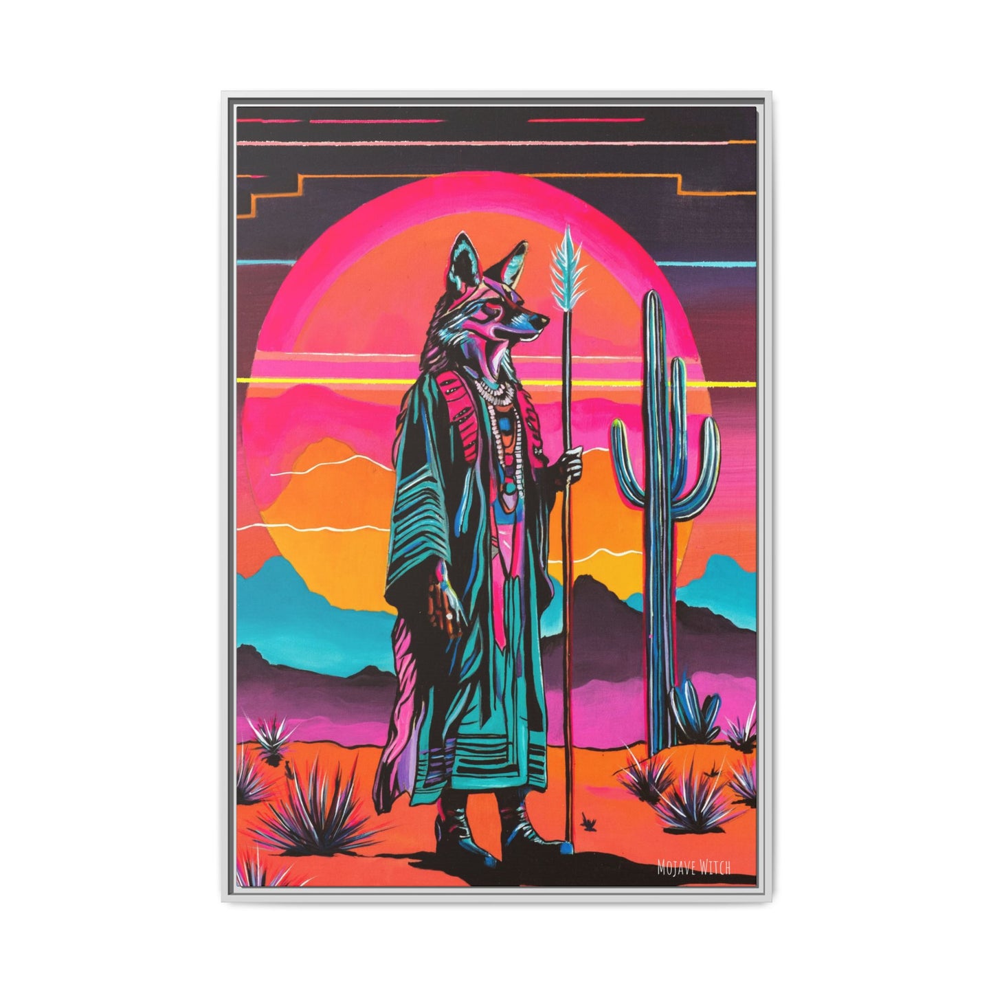 Spiritual Fuckboy #5, Print on Canvas, Black or White Frame