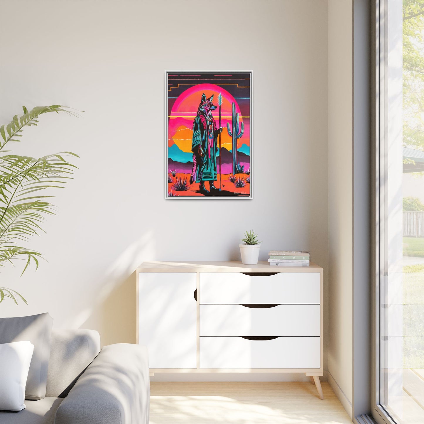 Spiritual Fuckboy #5, Print on Canvas, Black or White Frame