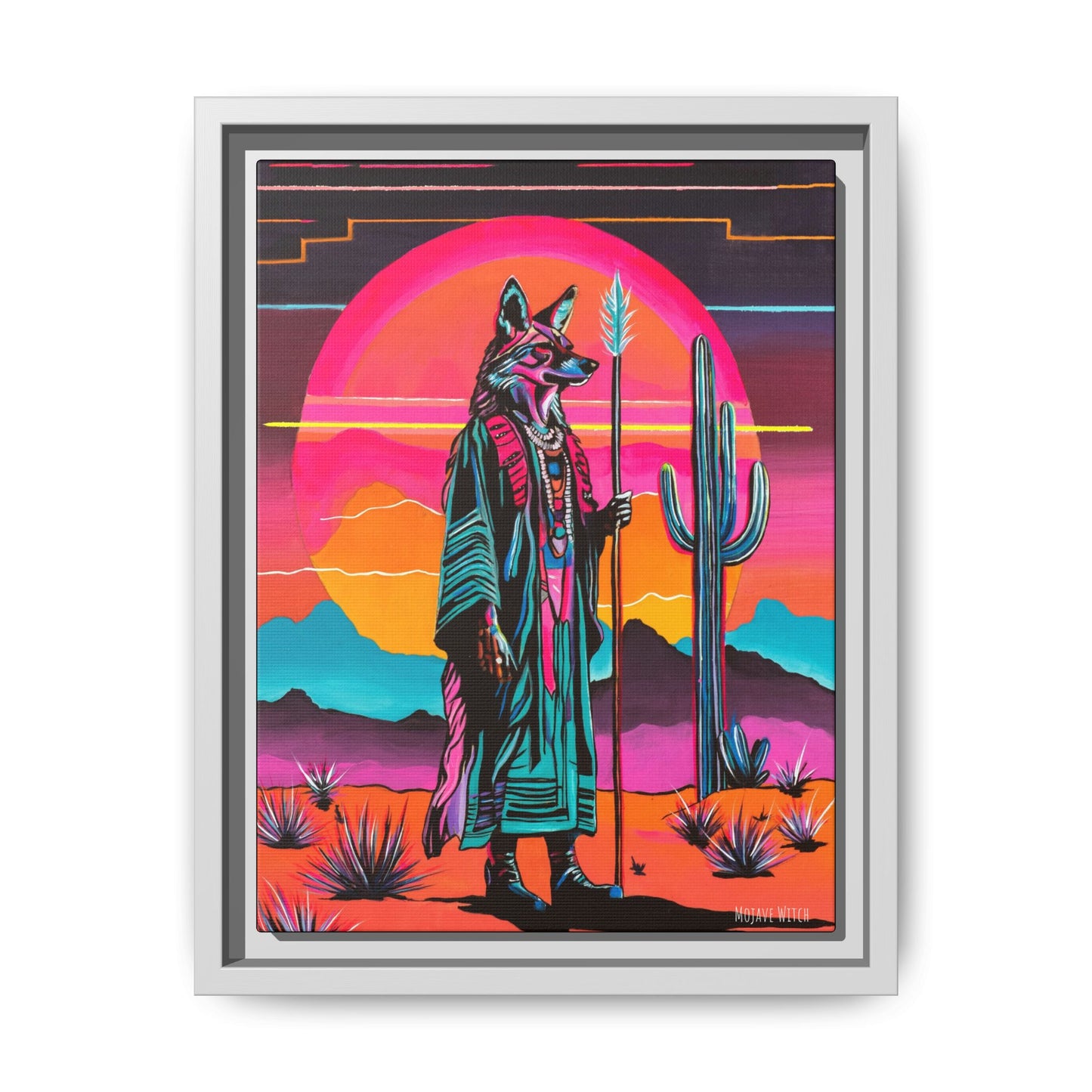 Spiritual Fuckboy #5, Print on Canvas, Black or White Frame