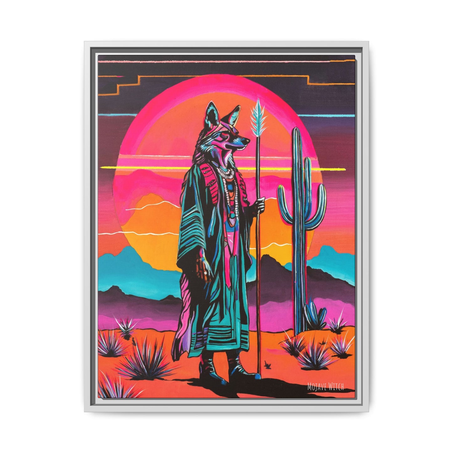 Spiritual Fuckboy #5, Print on Canvas, Black or White Frame