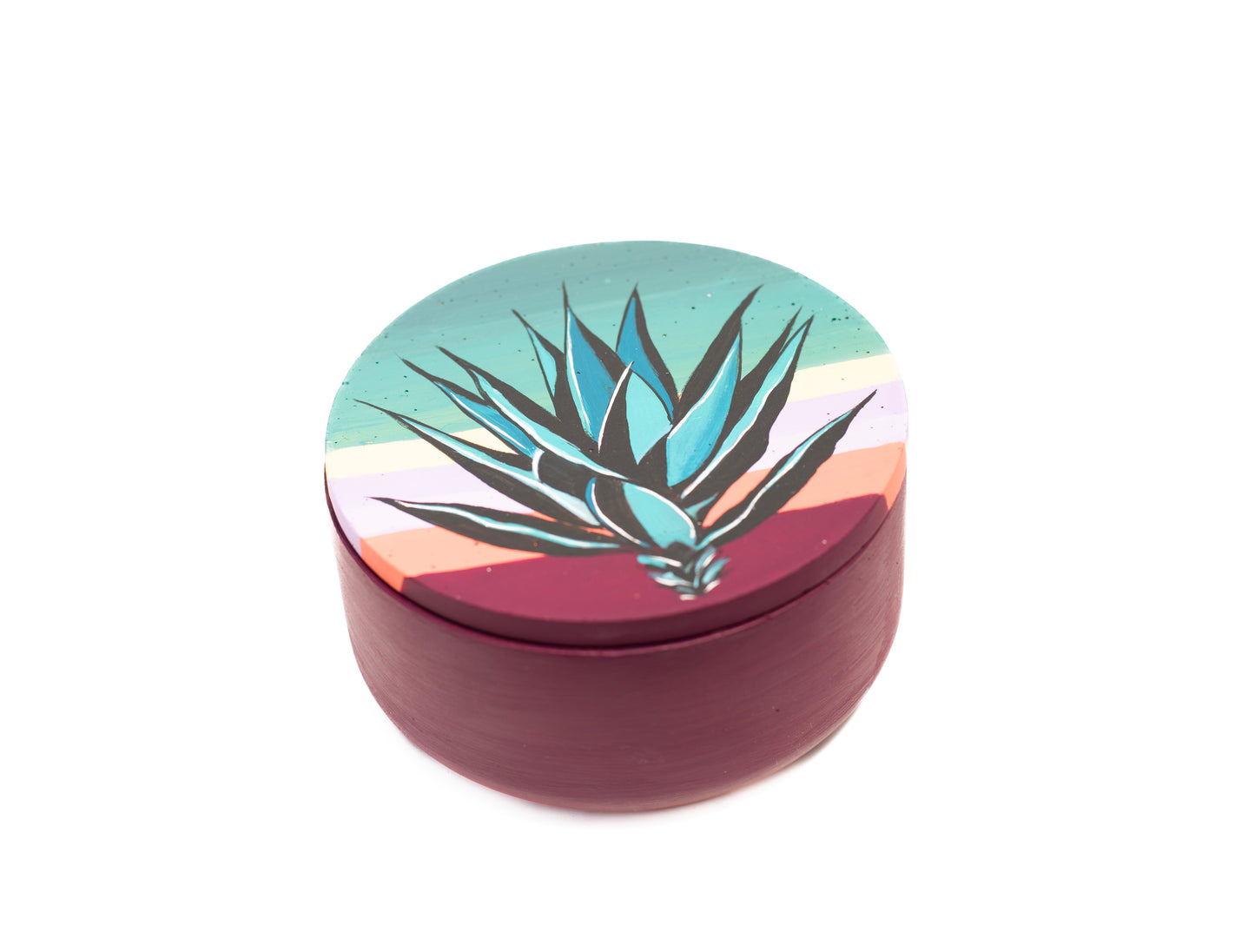 Maniac Burgandy Agave Jewerly Pot