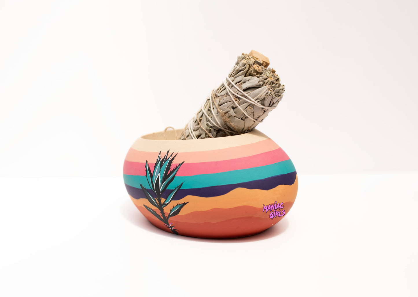 Maniac Agave Smudge Pot Oblong in Neopolitan