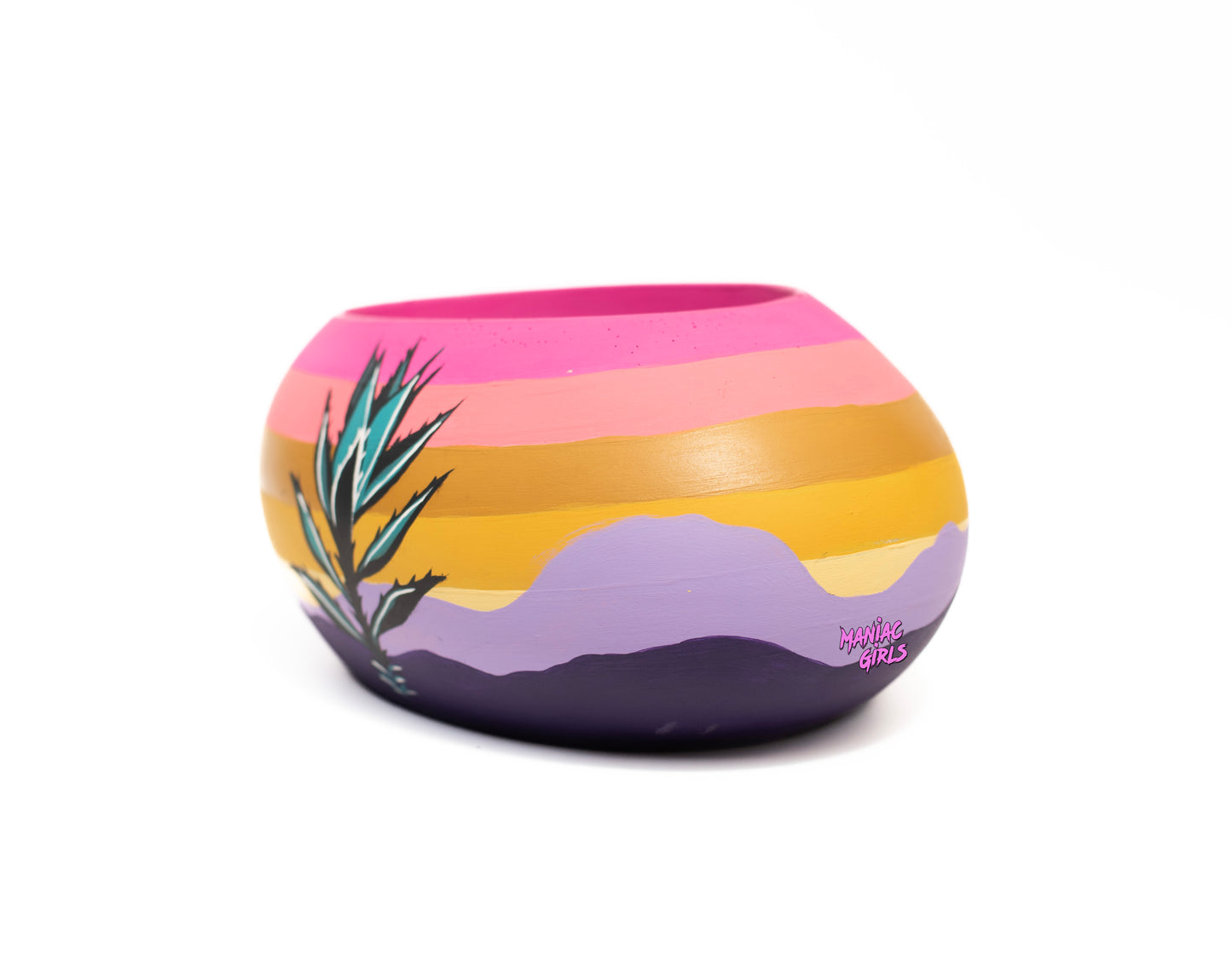 Maniac Agave Smudge Pot Oblong Pink
