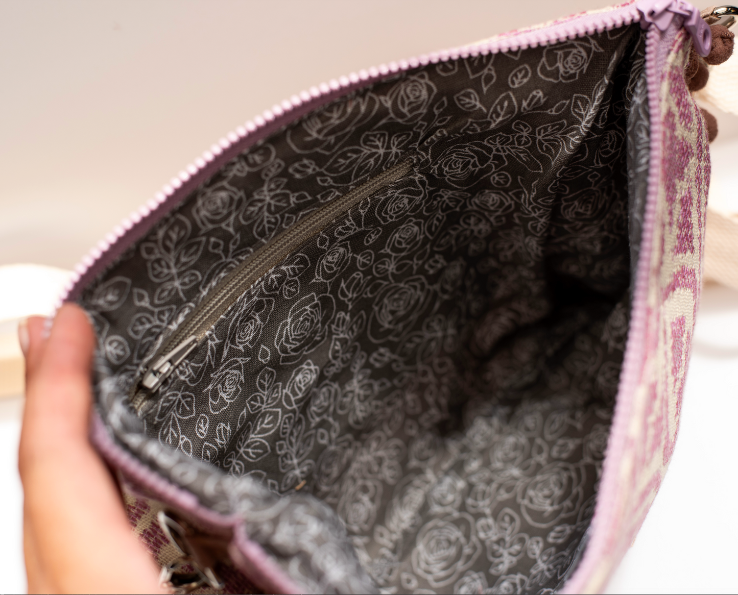 Vintage Pink Crossbody Bag