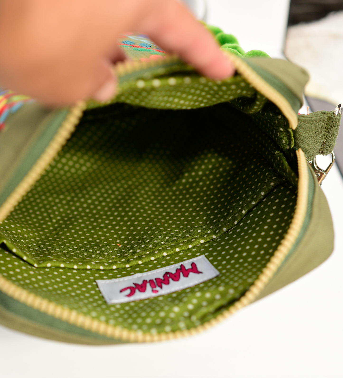 Maniac Green Mexi Long Sling Bag