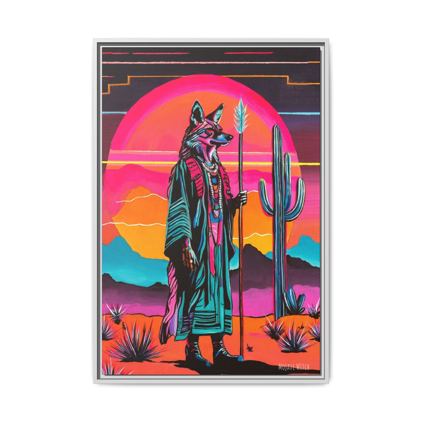Spiritual Fuckboy #5, Print on Canvas, Black or White Frame