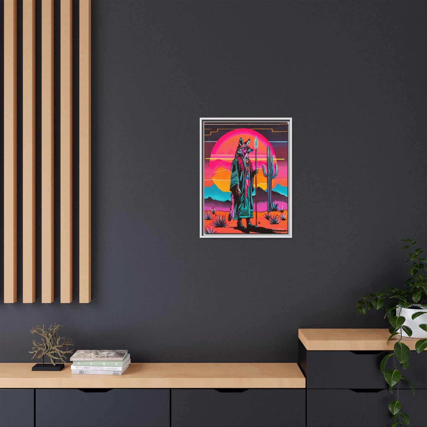 Spiritual Fuckboy #5, Print on Canvas, Black or White Frame