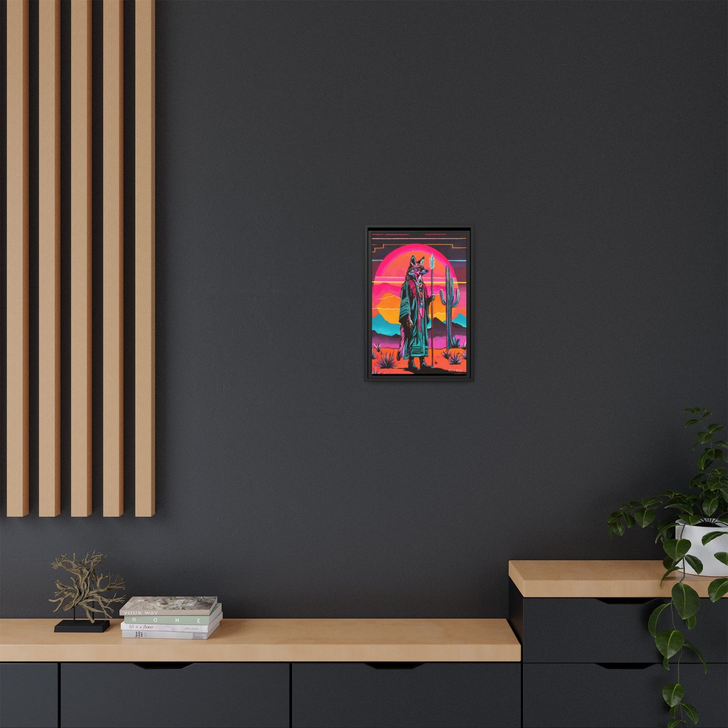 Spiritual Fuckboy #5, Print on Canvas, Black or White Frame