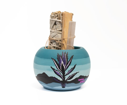 Maniac Agave Smudge Small Bowl In Blue