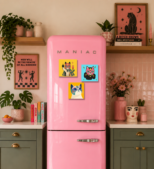 Maniac Lucha Kitty Magnet Paint Kit