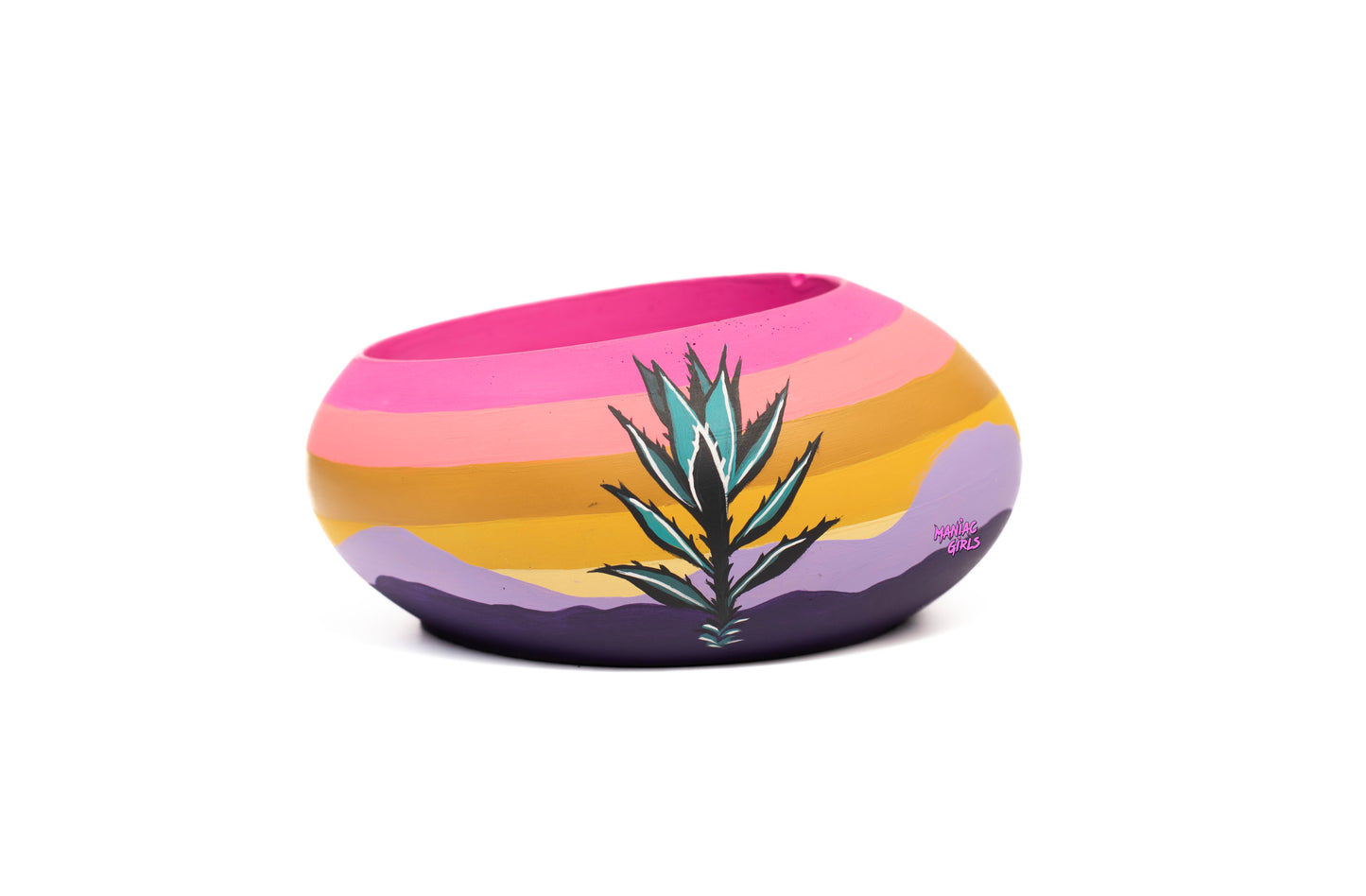 Maniac Agave Smudge Pot Oblong Pink