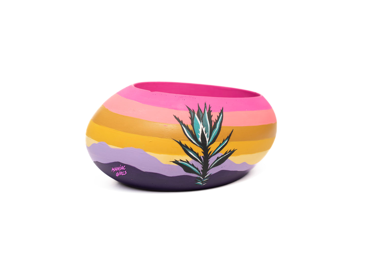 Maniac Agave Smudge Pot Oblong Pink