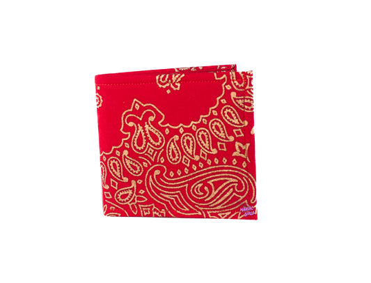 Bandanna Red and Gold Wallet