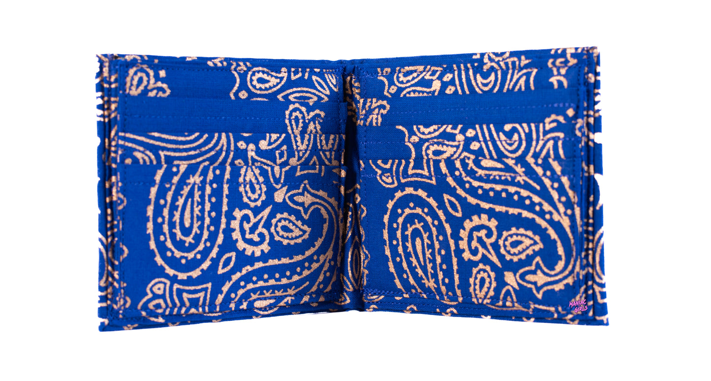 Bandanna Royal Blue and Gold Wallet