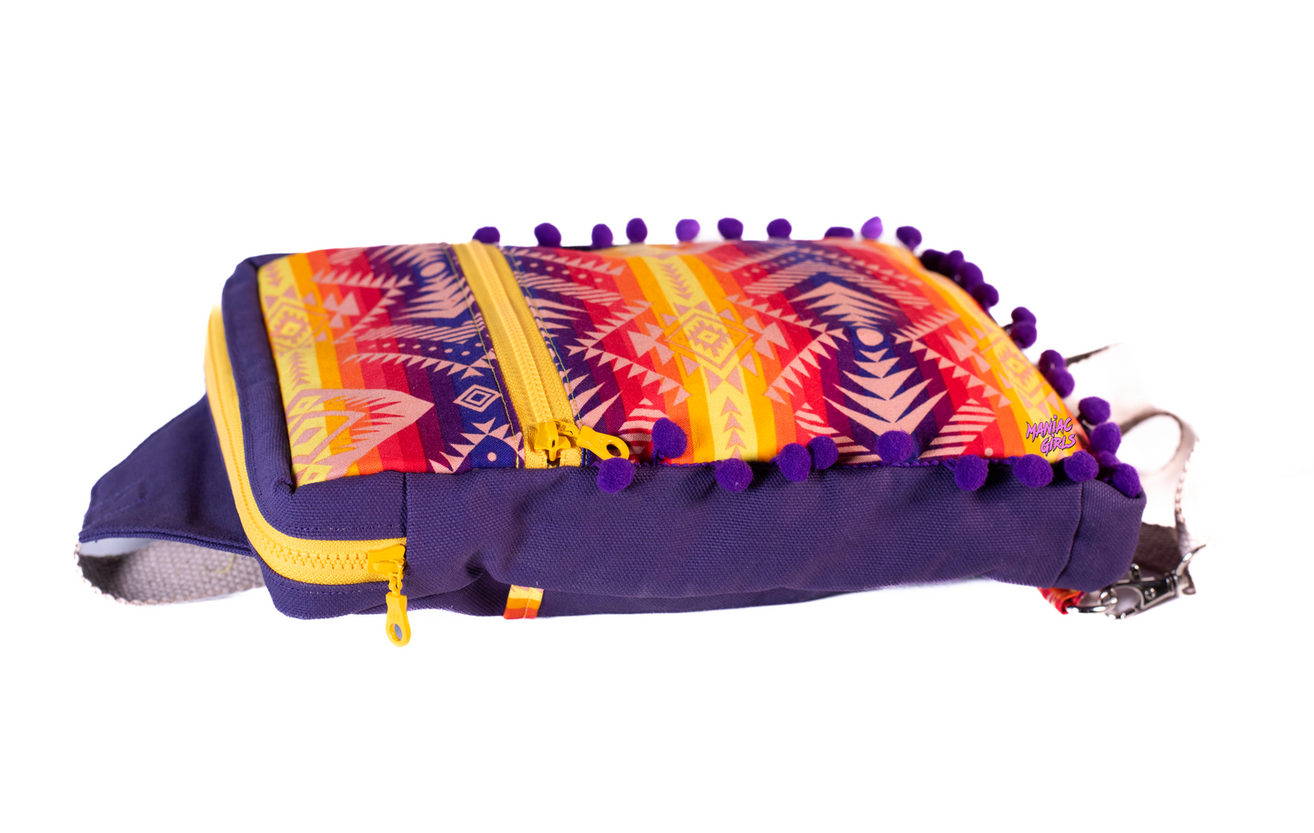 Yellow & Purple Aztec Large Slingbag