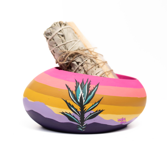 Maniac Agave Smudge Pot Oblong Pink