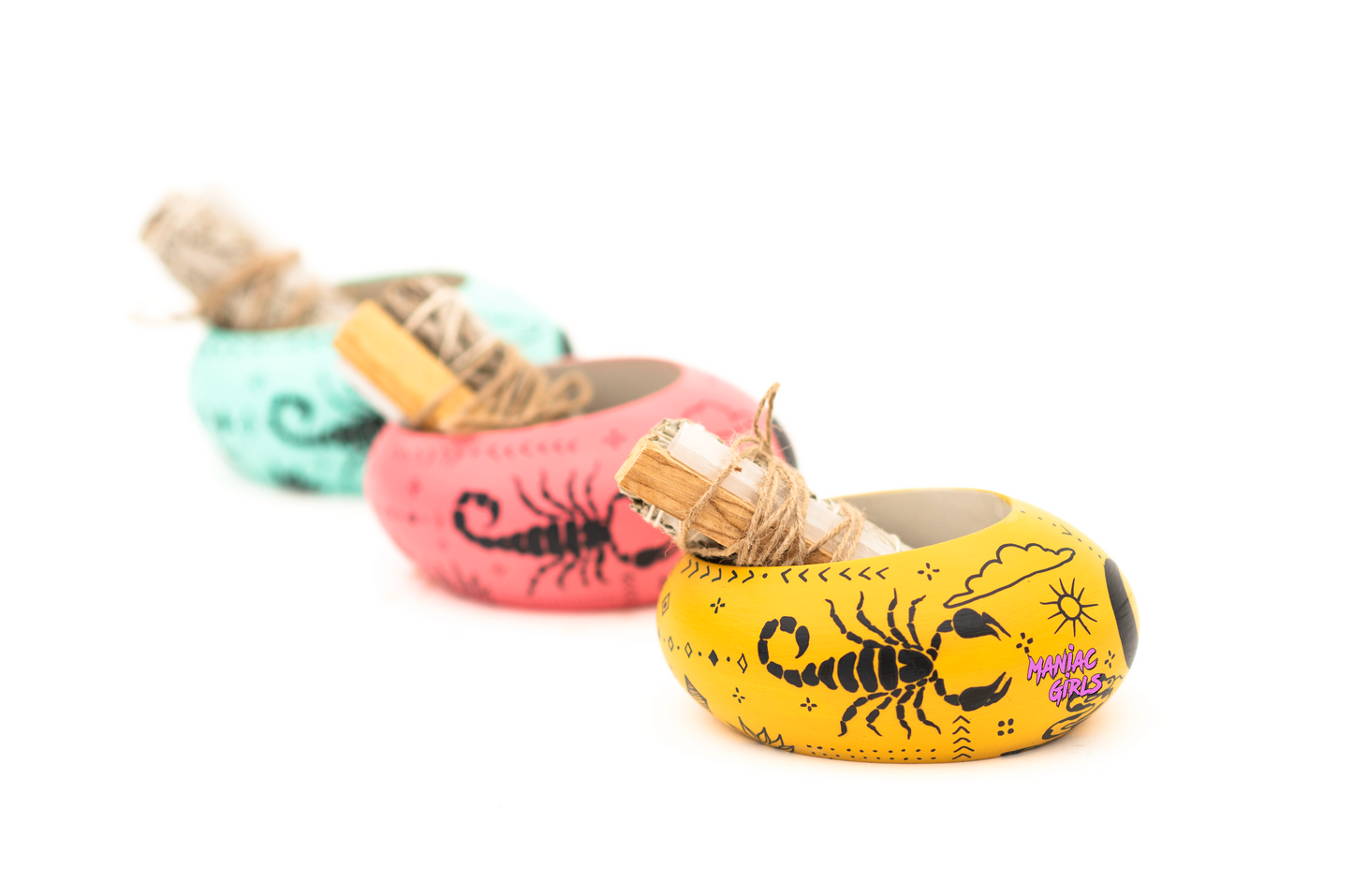 Mojave Bloom Smudge Bowl in Pink w/ Smudge Bundle