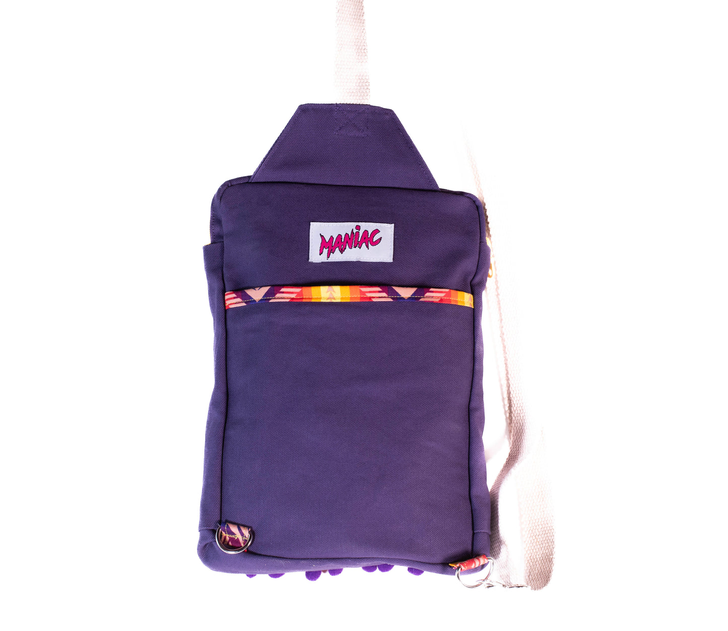 Yellow & Purple Aztec Large Slingbag