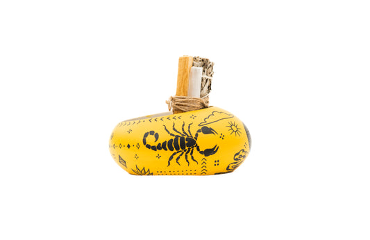 Mojave Bloom Smudge Bowl in Yellow